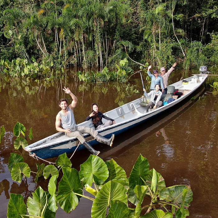 Expedition team to Yasuní River, Ecuador